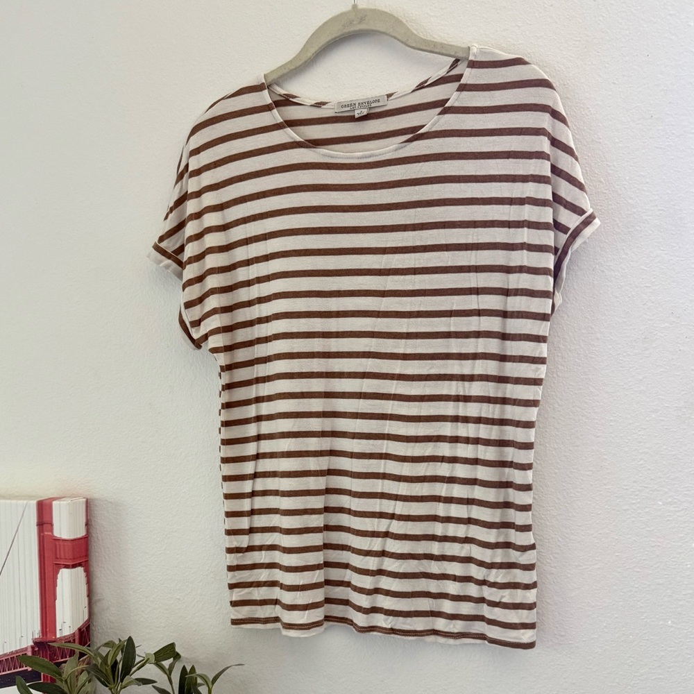 Carmel Brown Striped Blouse